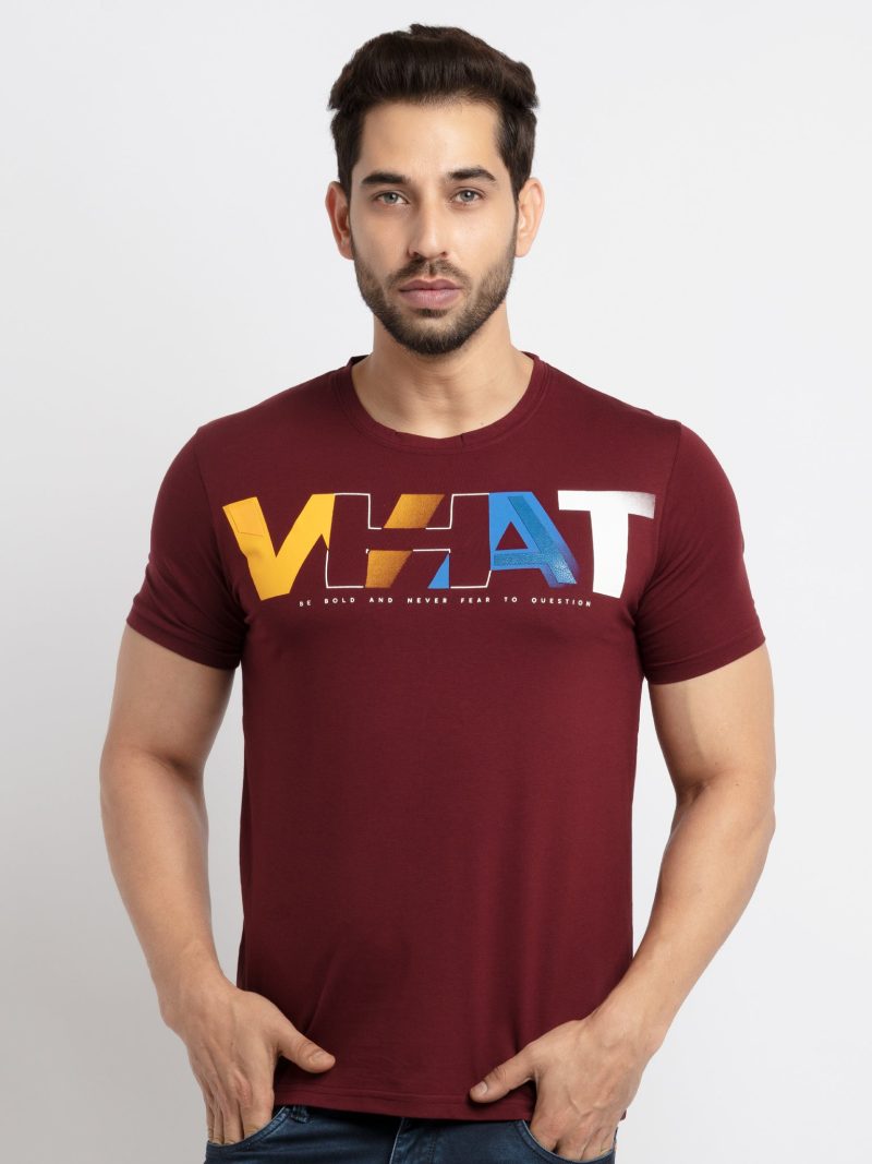 Mens Printed Round Neck T-Shirt