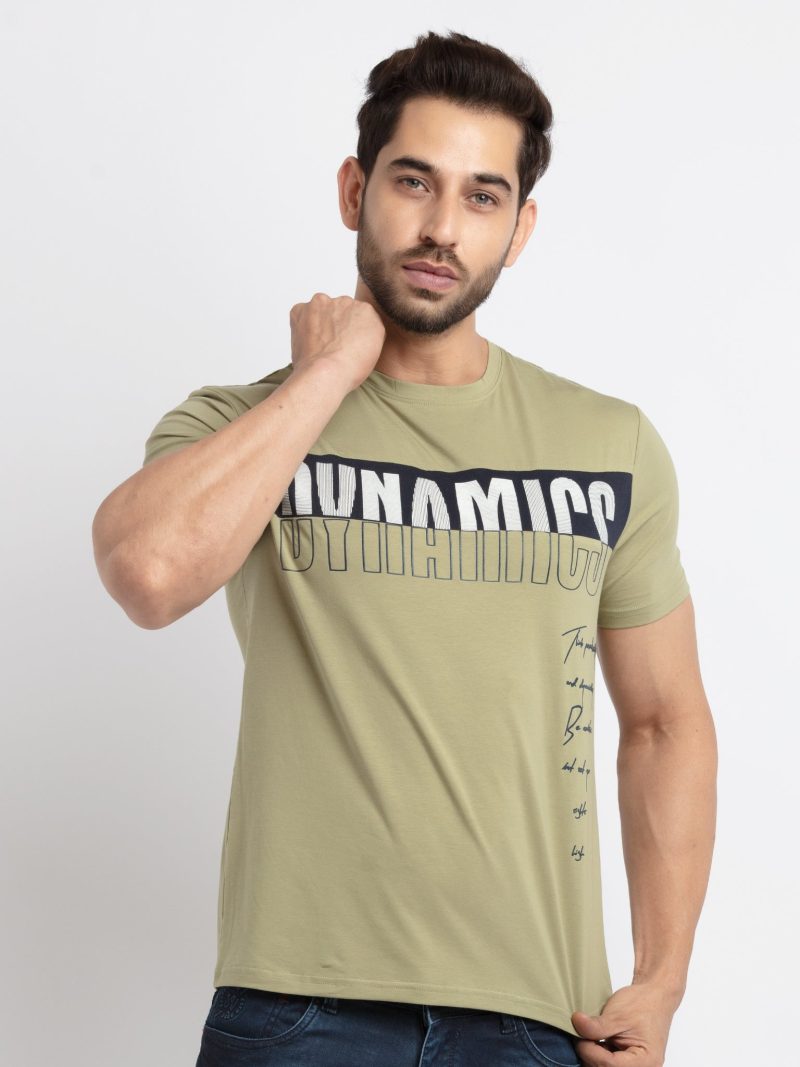 Mens Printed Round Neck T-Shirt