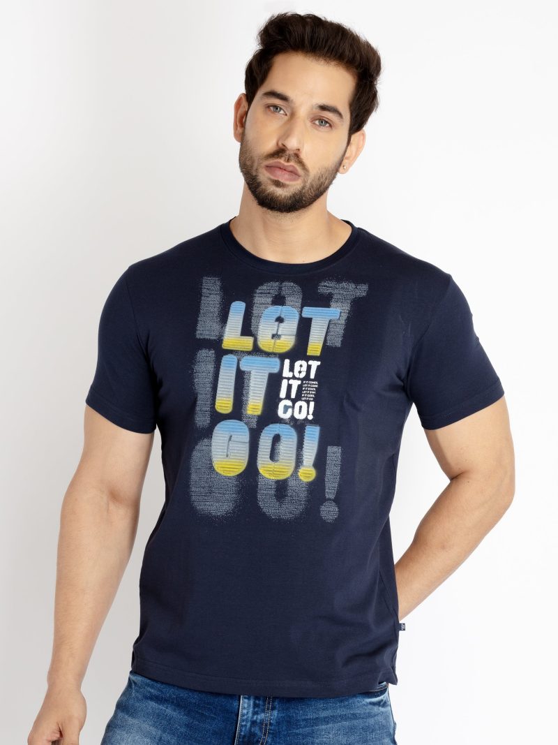 Mens Printed Round Neck T-Shirt