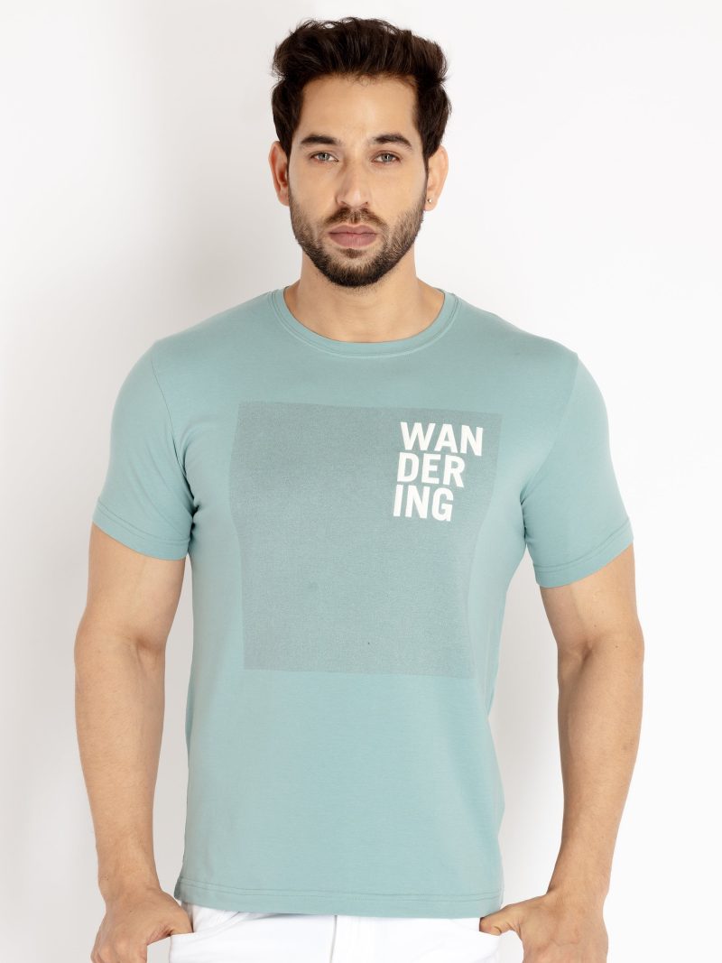 Mens Printed Round Neck T-Shirt