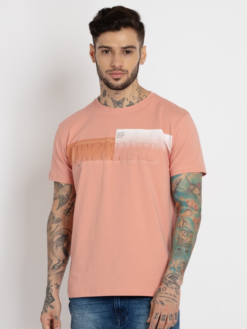 Mens All Over Printed Round Neck T-Shirt