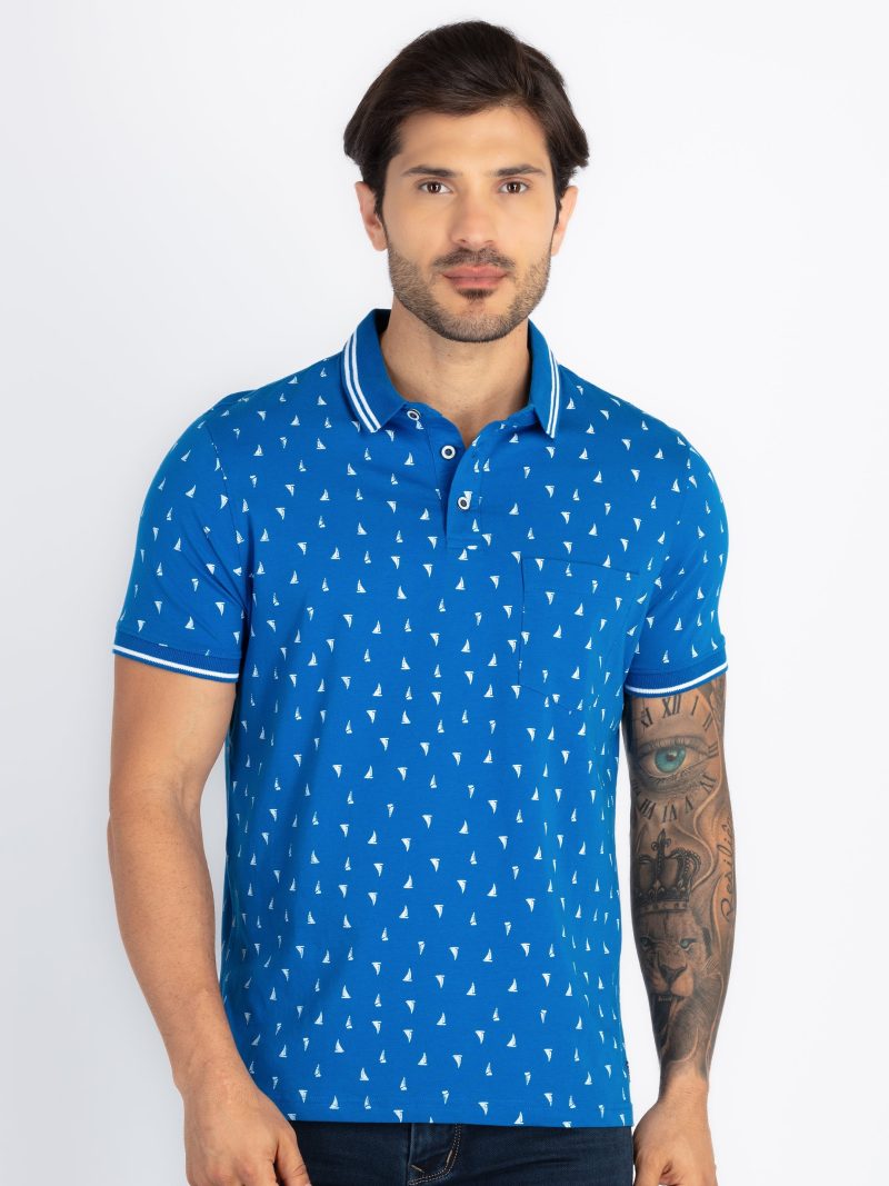 Mens All Over Printed Polo T-Shirt