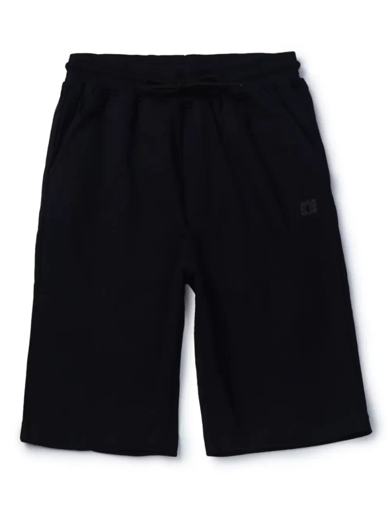 Gini And Jony Boys Navy Solid Cotton Bermuda Elasticated 9-12M