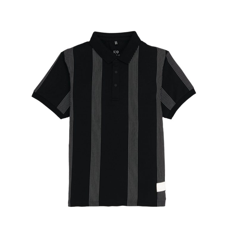 Status Quo Boys Verticle Striped Polo T-Shirt
