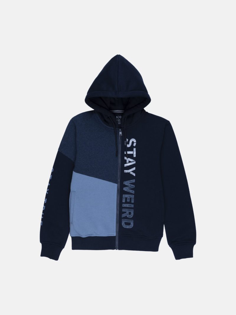 Status Quo Boys Colour Blocking Hooded Sweatshirt