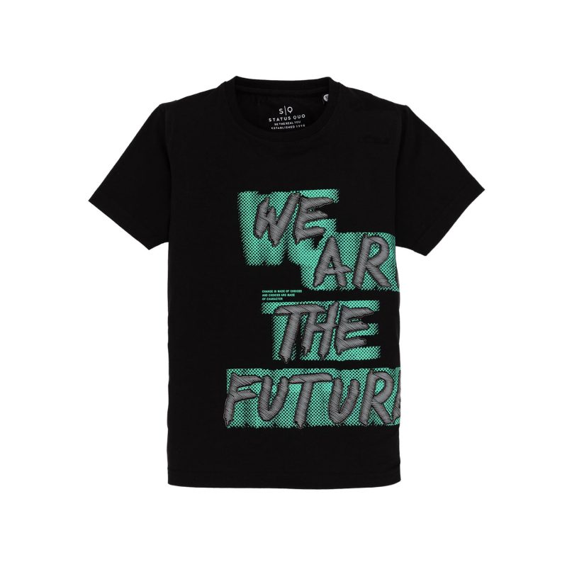 Status Quo Boys Printed Round Neck T-Shirt