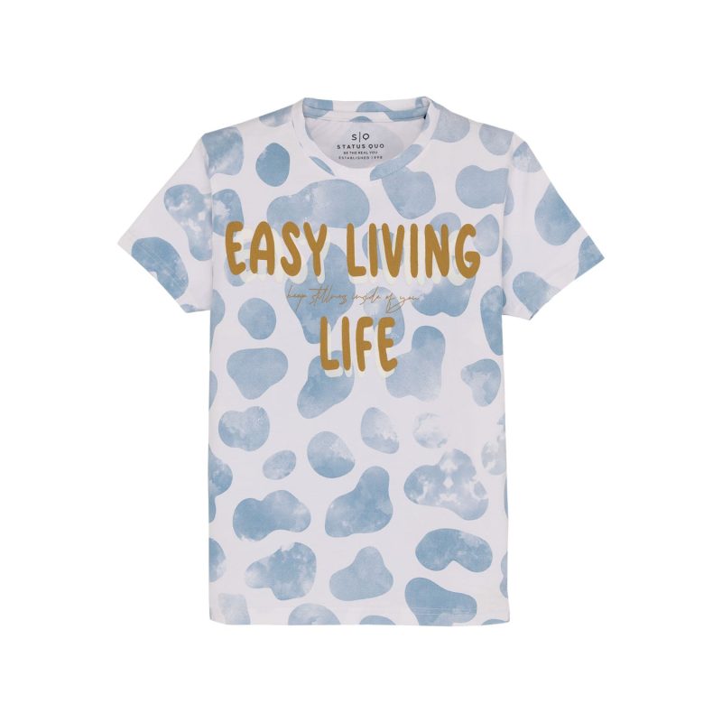 Status Quo Boys All Over Printed Round Neck T-Shirt