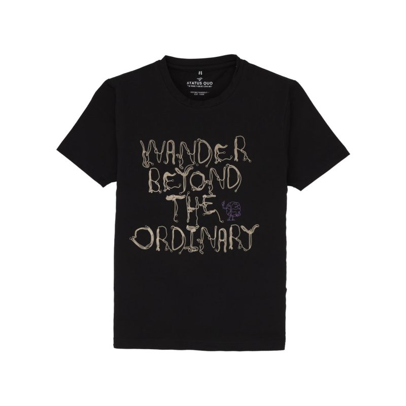 Status Quo Boys Typography Print Round Neck Half Sleeves Regular Fit Tshirt