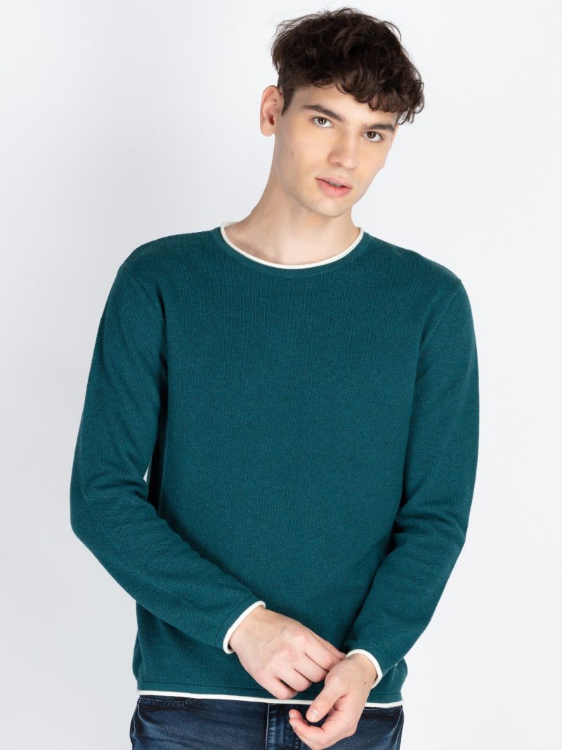 Status Quo Mens Textured Sweater