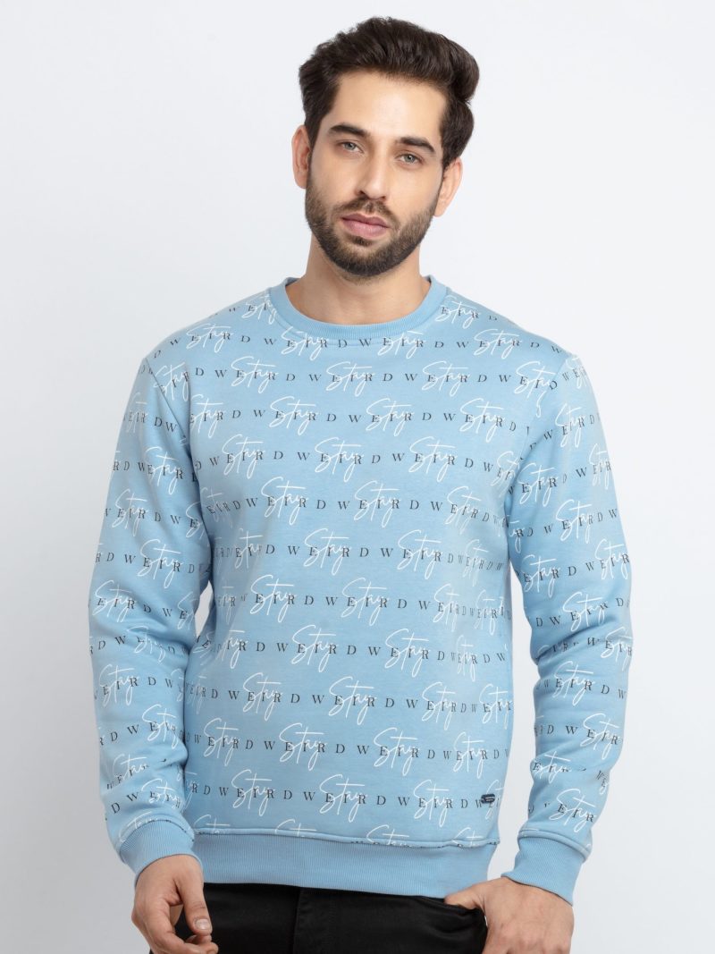 Status Quo Mens All Over Printed Round Neck Sweatshirt