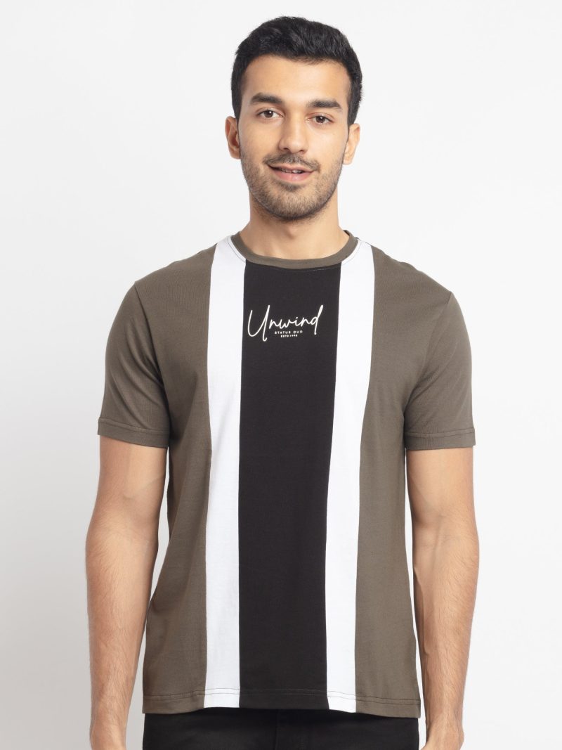 Status Quo Mens Regular Fit Round Neck Printed T-Shirt