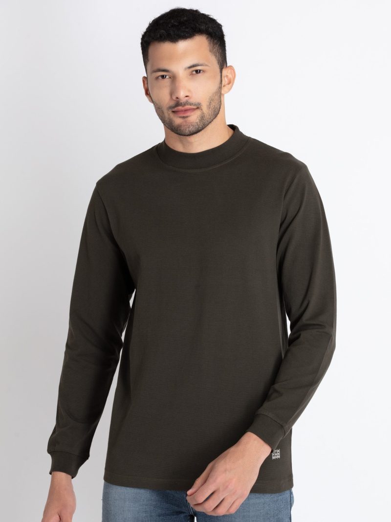 Status Quo Mens Solid Round Neck T-Shirt