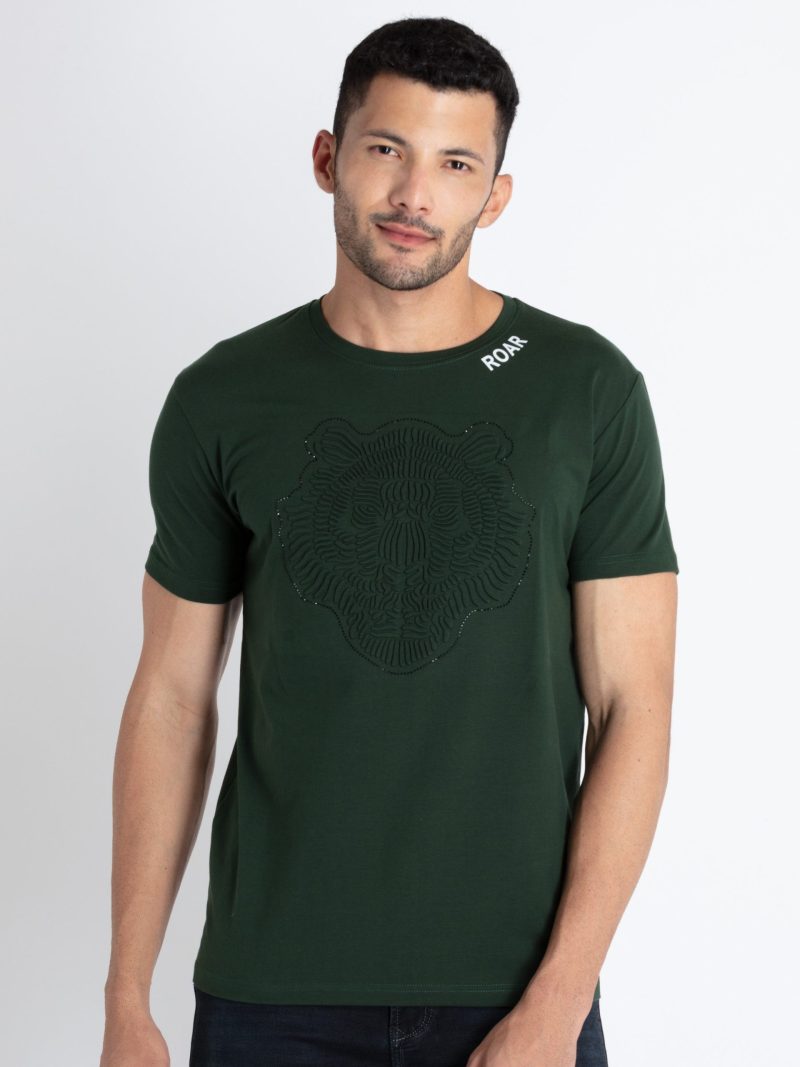 Mens Solid Round Neck T-Shirt