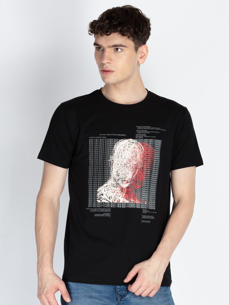 Status Quo Mens Printed Round Neck T-Shirt