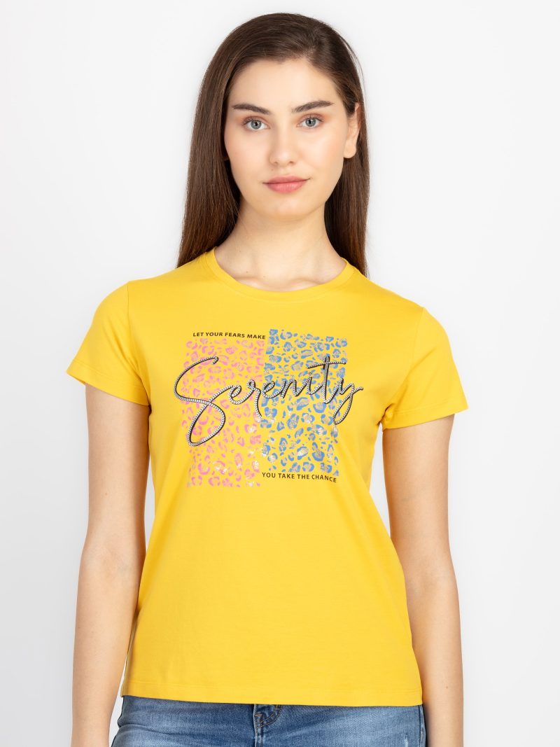 Status Quo Womens Printed Round Neck T-Shirt