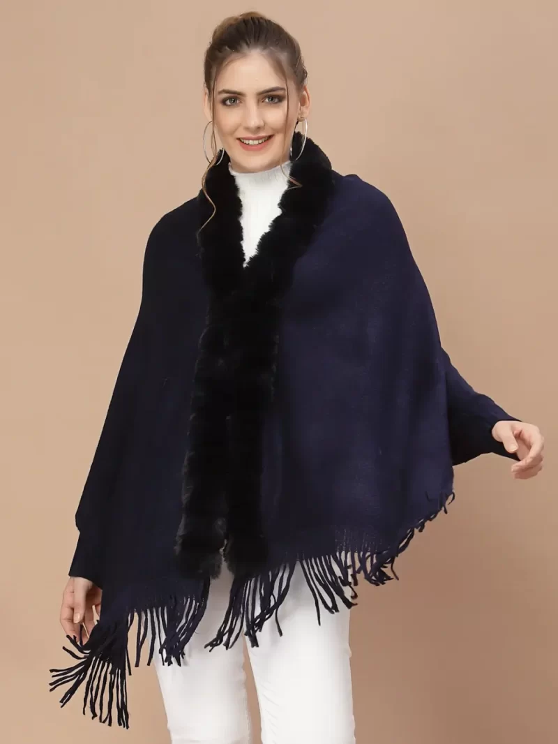 Women V-Neck Poncho