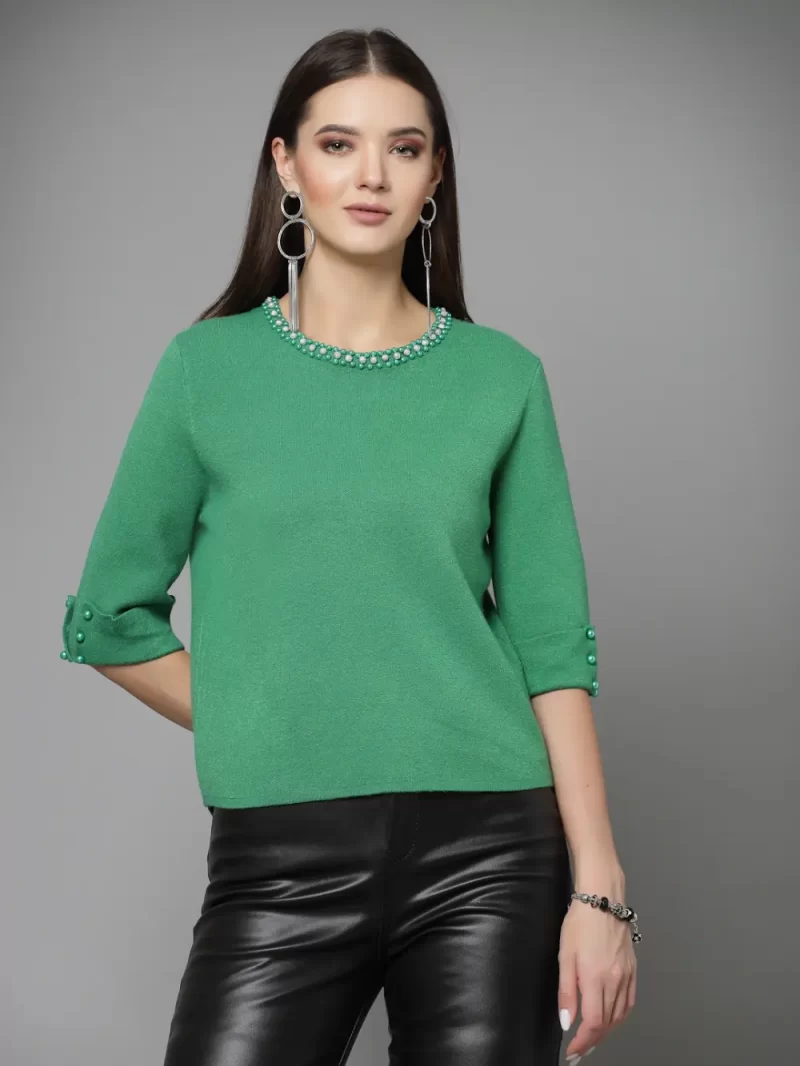 Embellished Detail Pullover