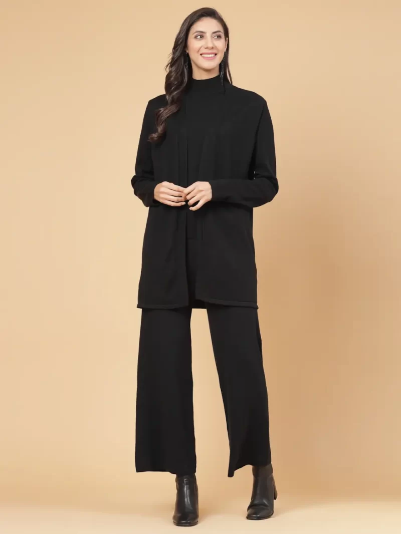 Black Co-Ord Set With Shrug