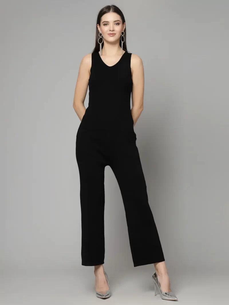 Ribbed Top & Trousers With Shrug Co-Ords