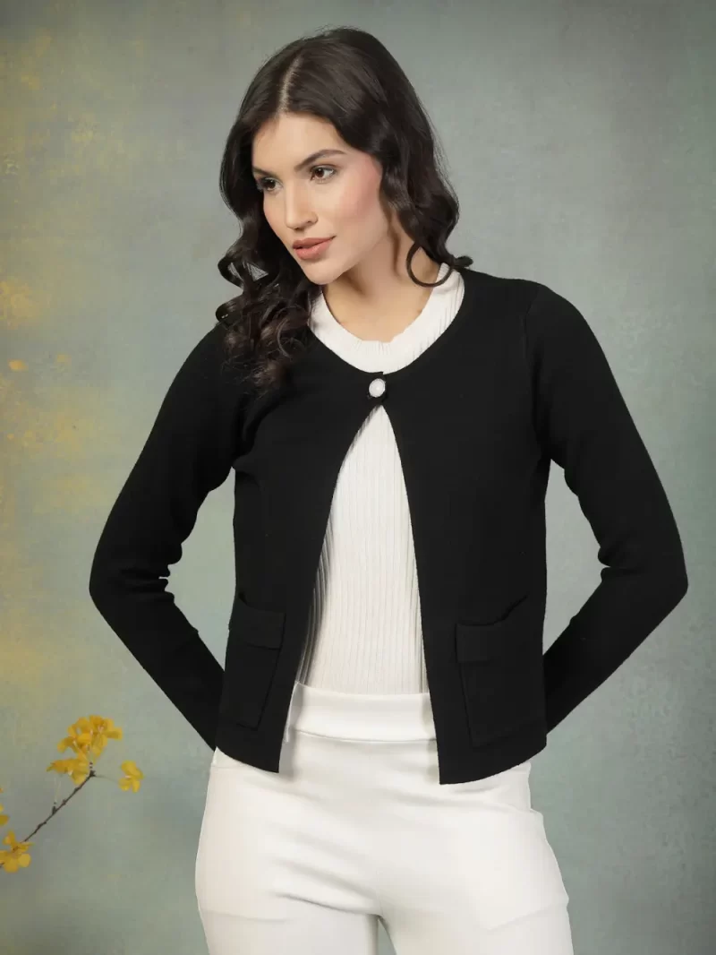 Long Sleeves Button Shrug