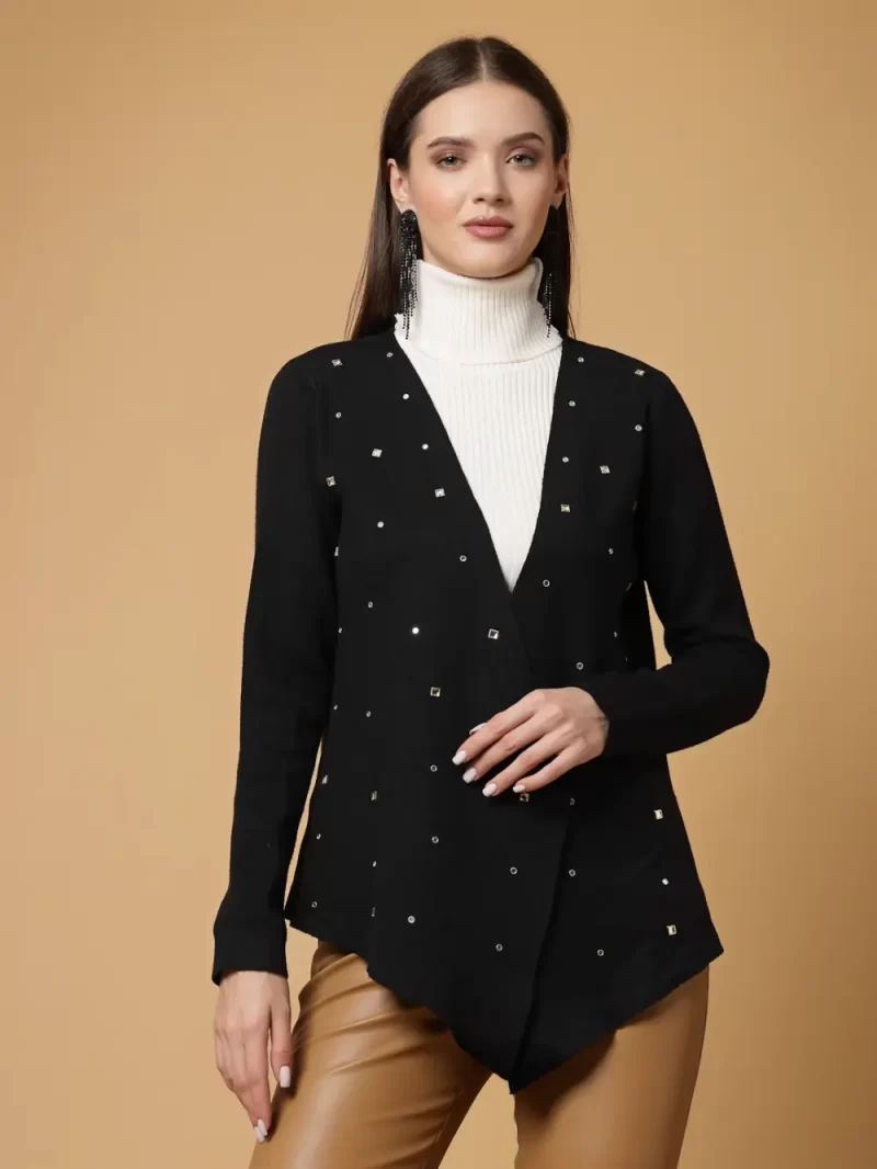 Embellished Button Shrug