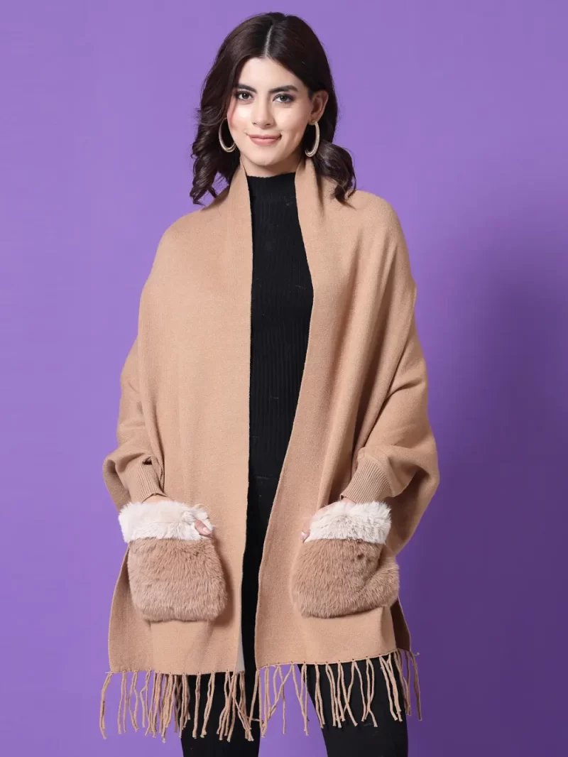 Fringed Longline Poncho