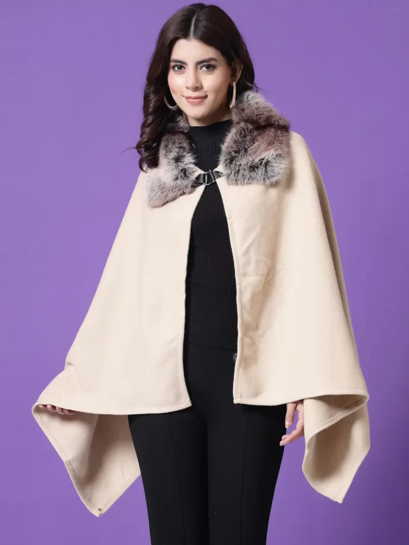V-Neck Longline Poncho