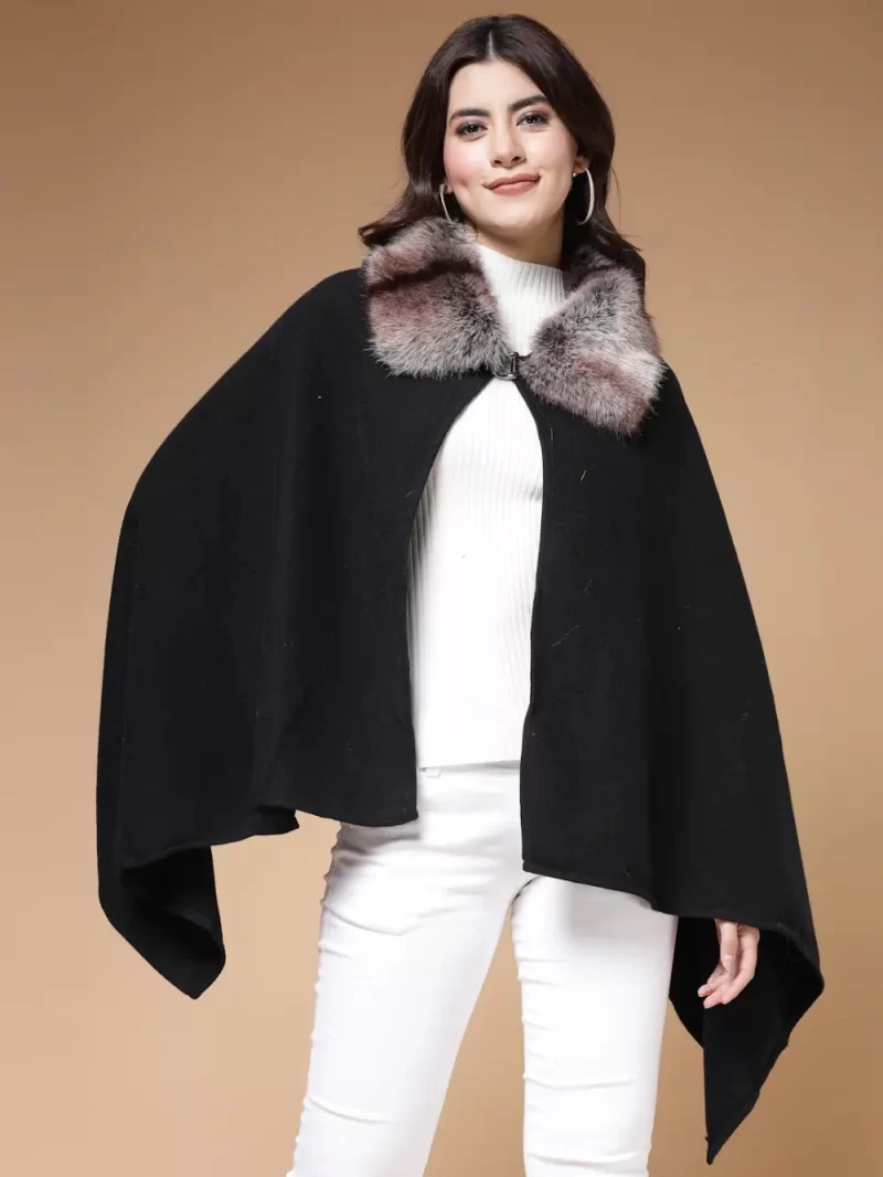 V-Neck Longline Poncho