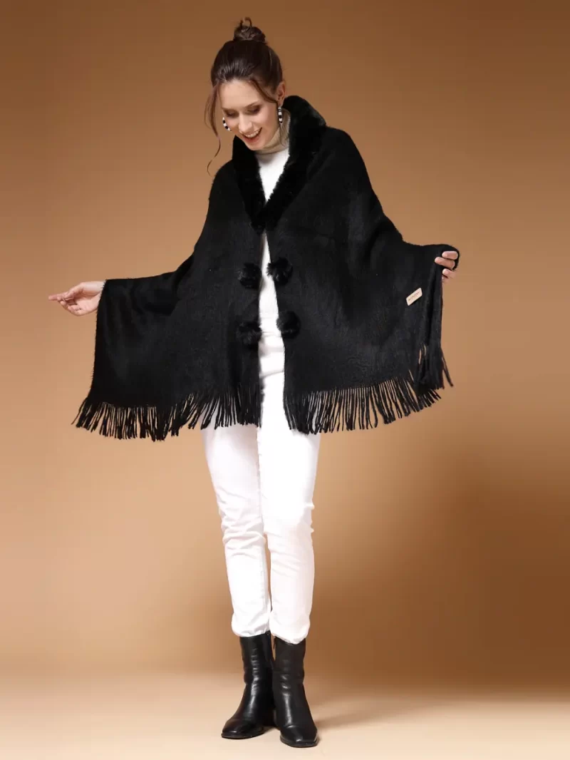 Shawl Collar Poncho