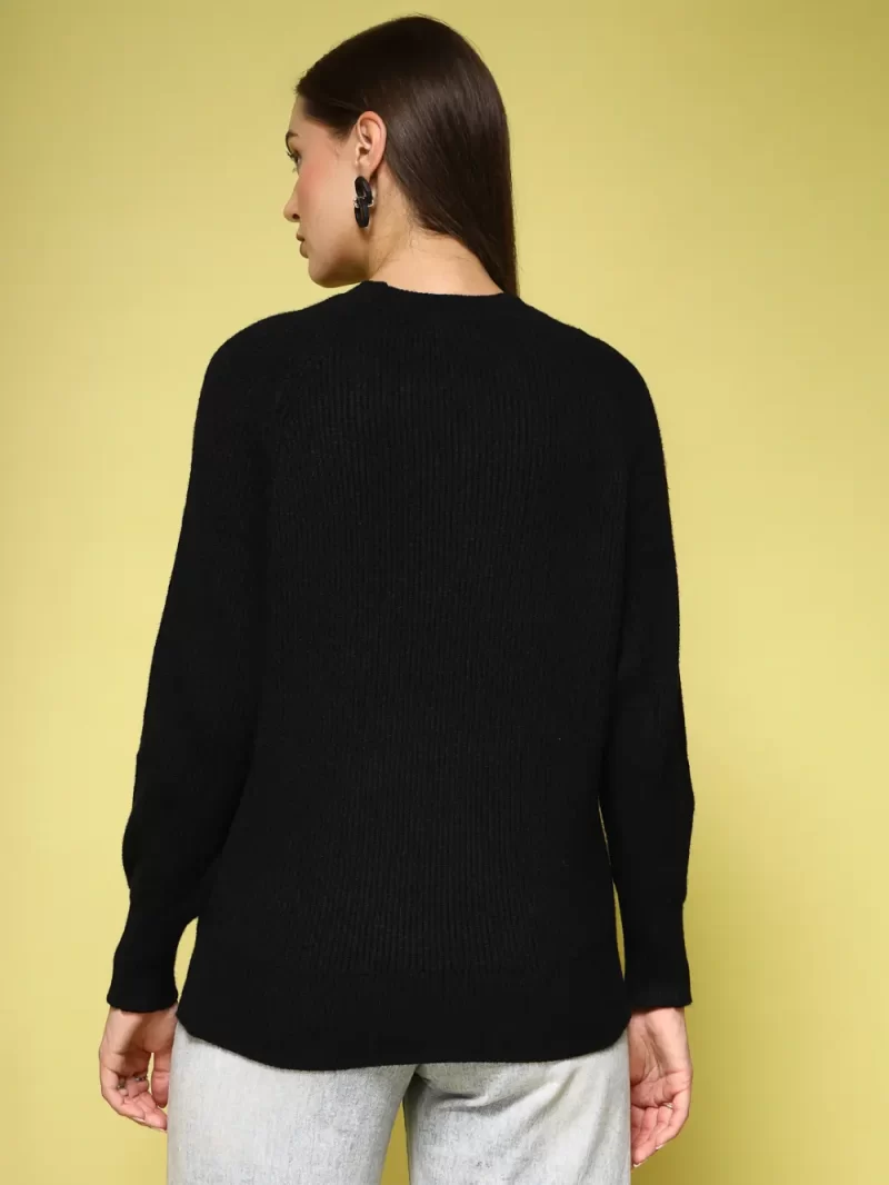 Women Solid Round Neck Top