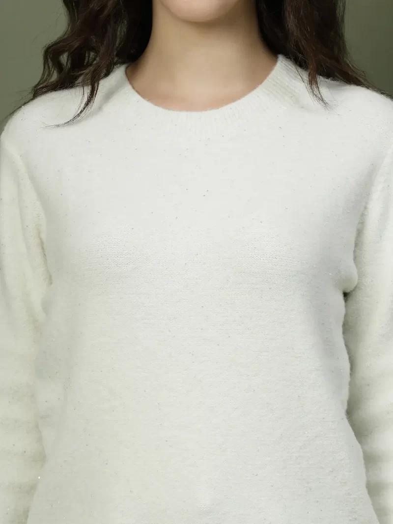 Women Solid Round Neck Top