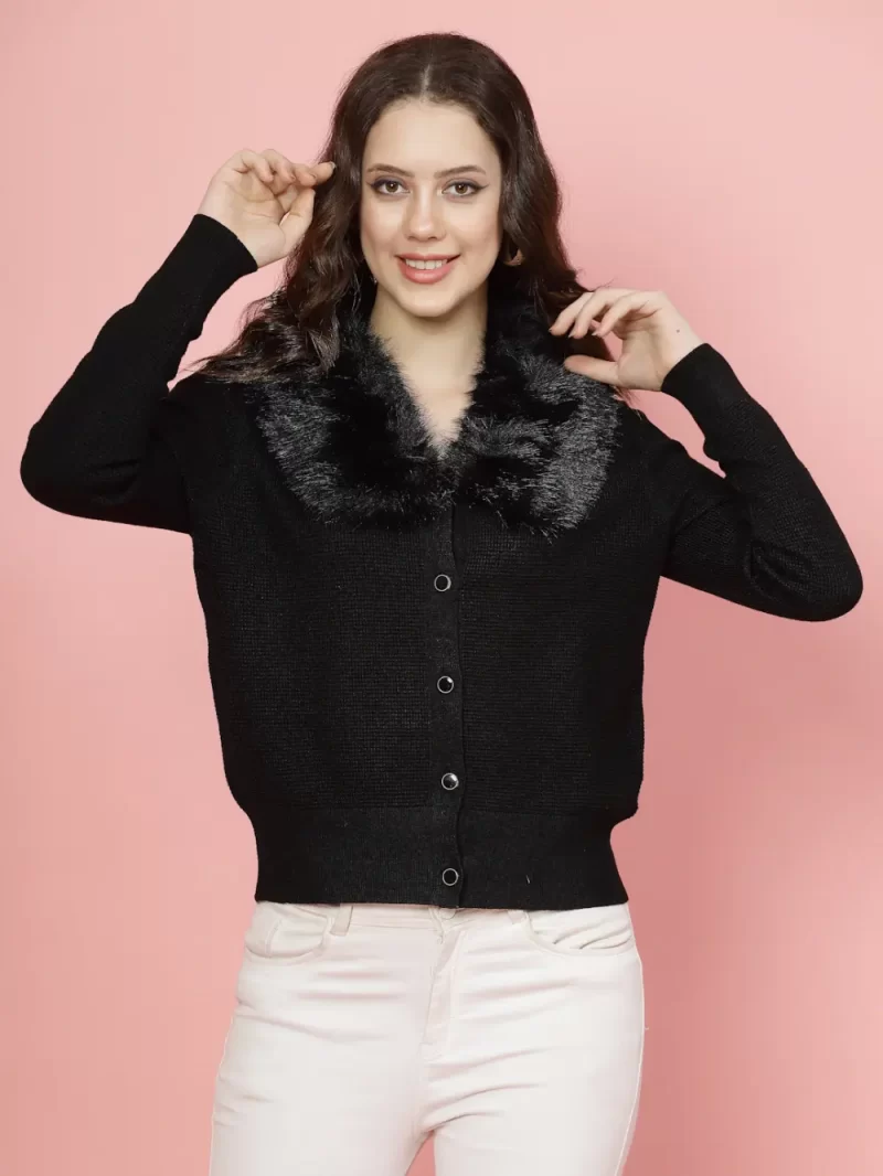 Women Solid Shirt Collar Top