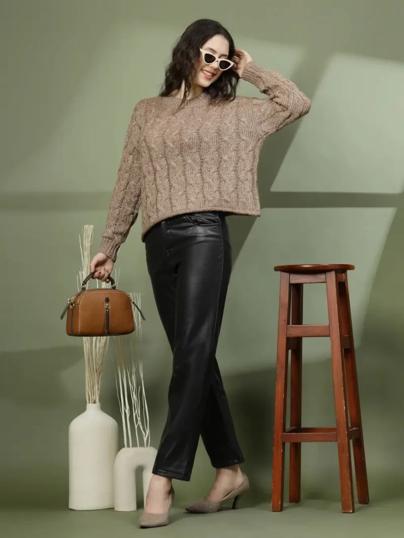 Women Abstract Printed Round Neck Top