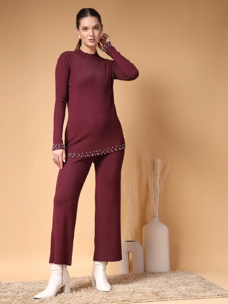 Embellished Sweater With Trouser
