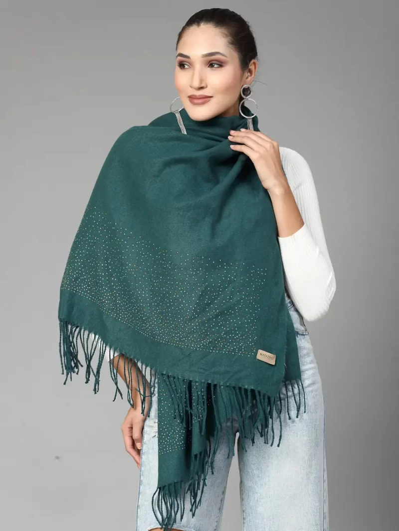 Embellished Stole With Tasselled Border