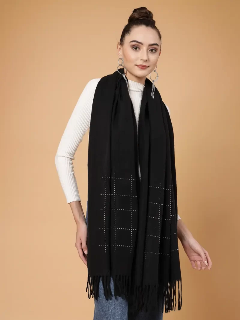 Embellished Stole With Tasselled Border