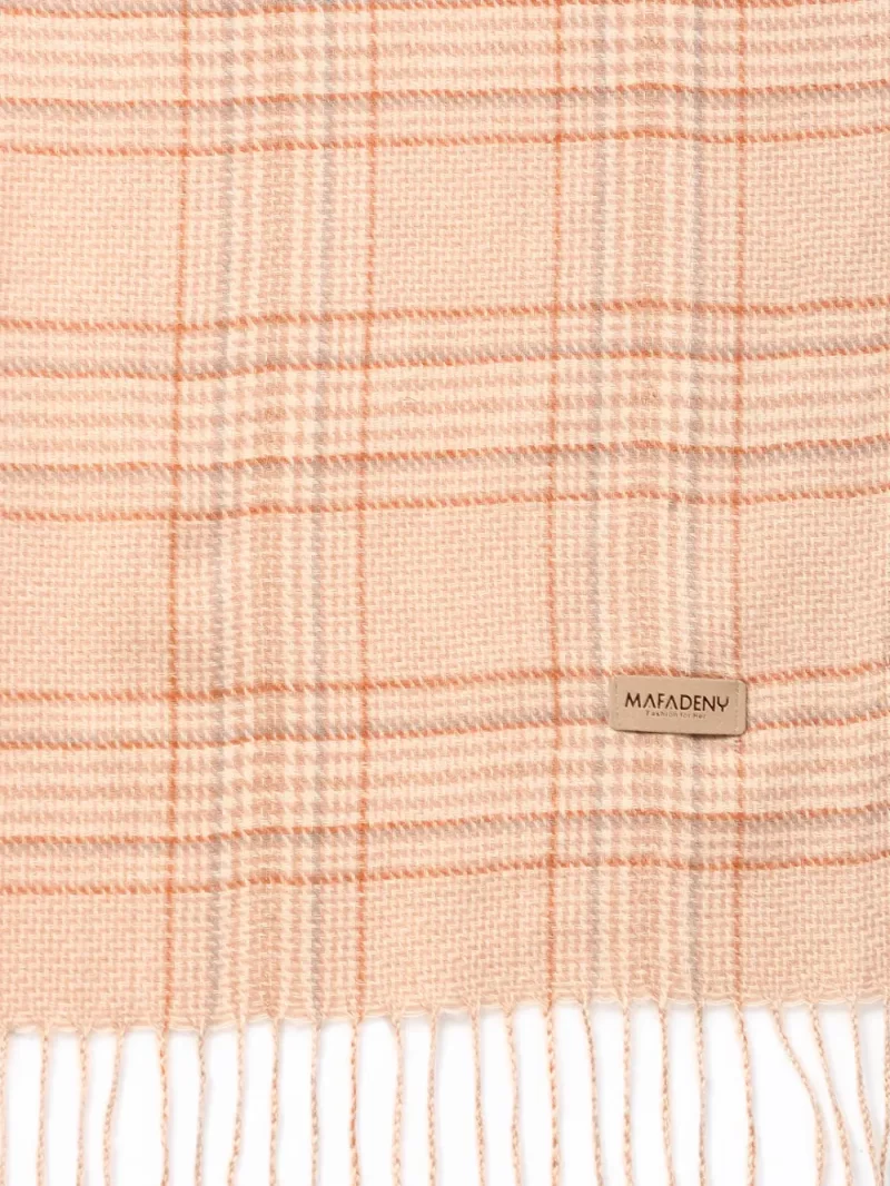 Checked Tasselled Stole