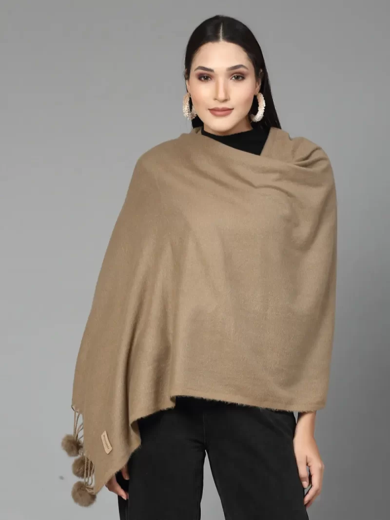 Winter Wrap Stole Has Tasselled Border