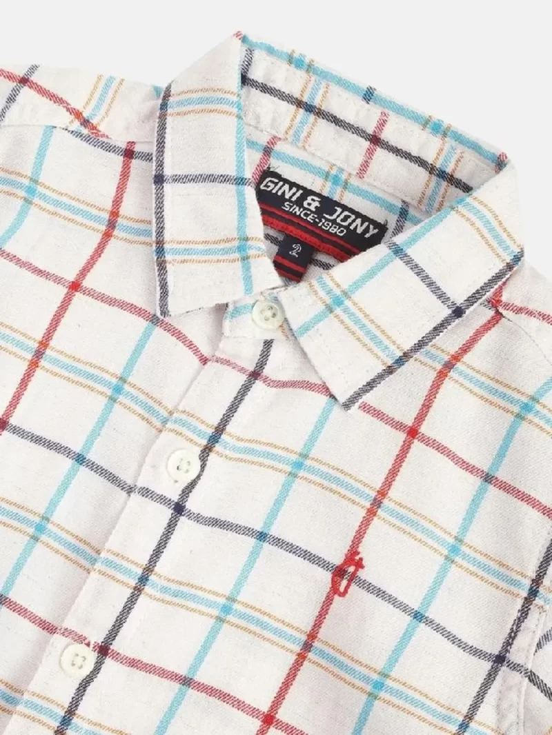 Gini And Jony Boys Solid Cotton Shirt