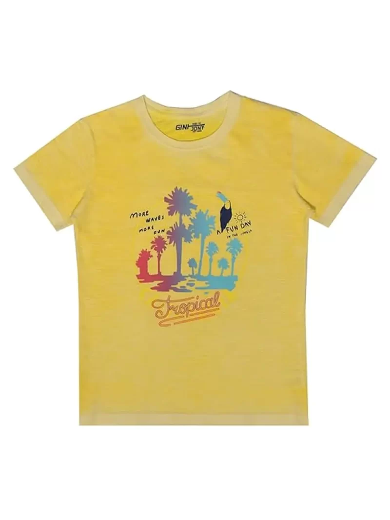 Gini & Jony Boys Yellow T-Shirt