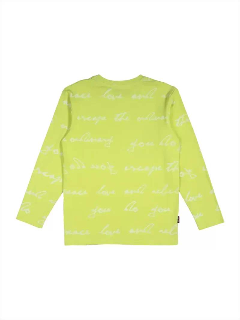 Gini & Jony Boys' Yellow T-Shirt | Knitshand-Wash | Regular Fit