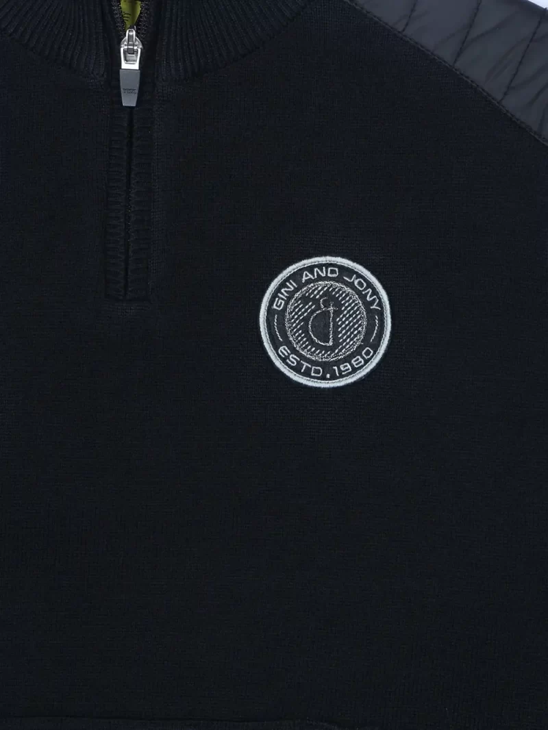 Gini & Jony Boys Black Plain Sweater
