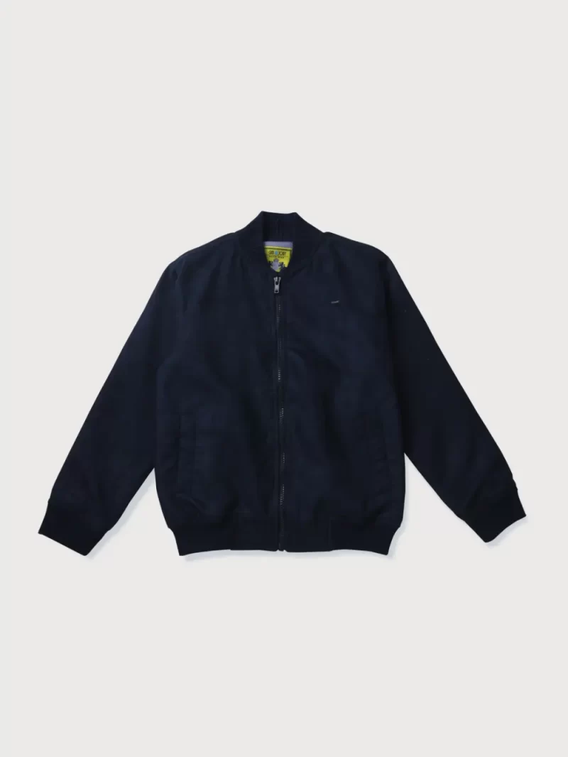 Gini & Jony Boys' Blue Heavy Winter Regular Jacket | Solid | Hand-Wash