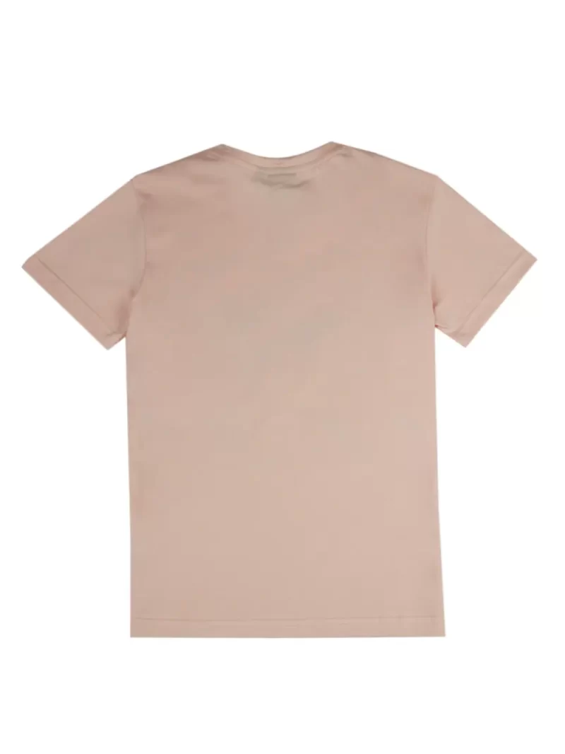 Girls Pink Applique Cotton Knits Top Sleeveless