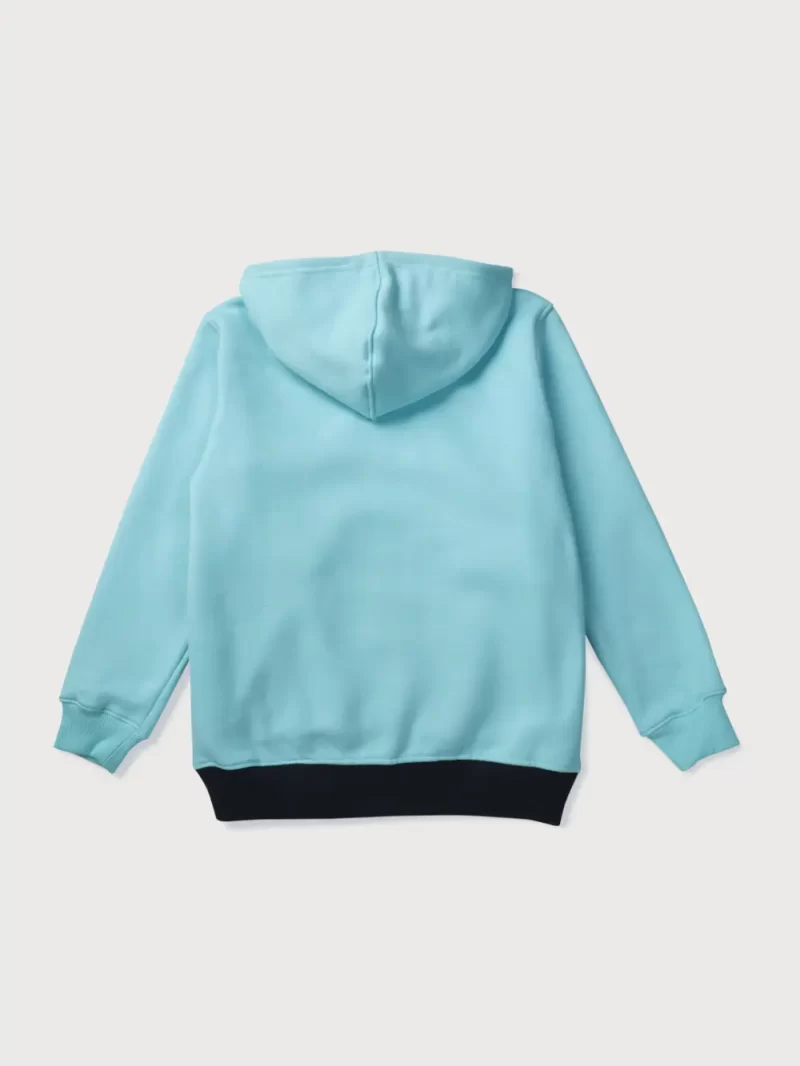 Gini And Jony Boys Blue Color Block Cotton Sweat Shirt Full Sleeves
