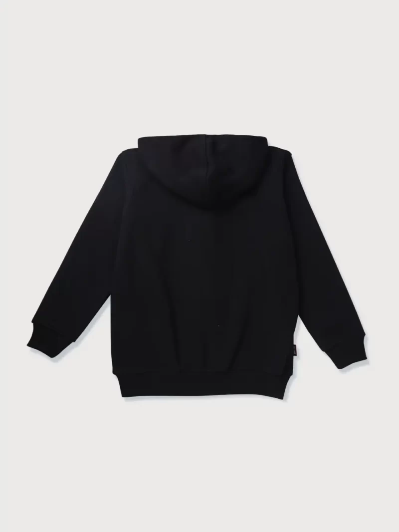 Gini And Jony Boys Black Solid Cotton Knits Jacket Full Sleeves