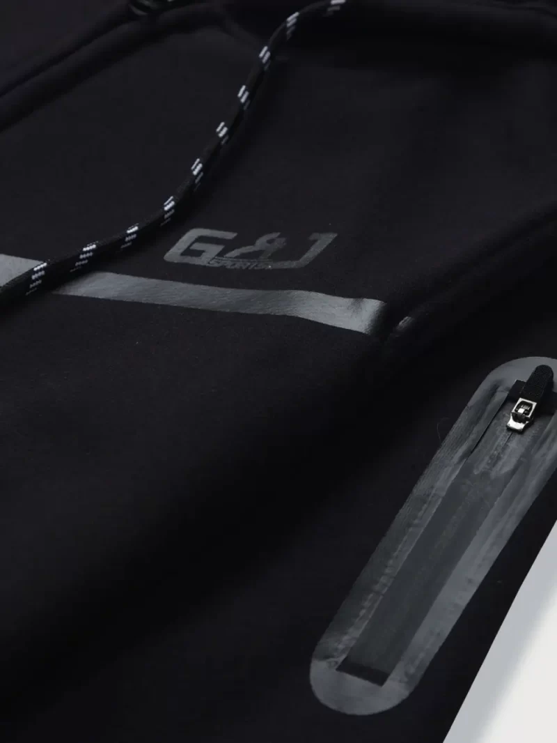 Gini And Jony Boys Black Solid Cotton Knits Jacket Full Sleeves