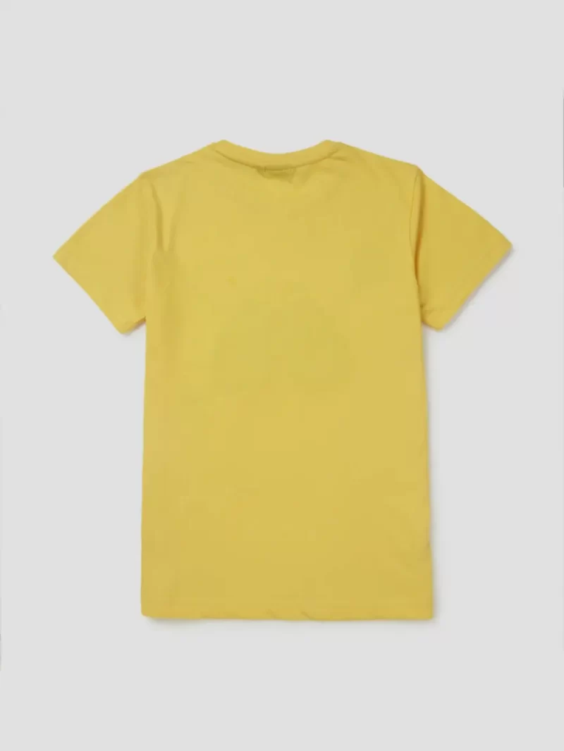 Gini And Jony Boys Yellow Graphic Print Cotton T-Shirt Half Sleeves 9-12M