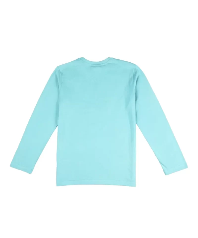 Gini And Jony Boys Blue Graphic Print Cotton T-Shirt Full Sleeves