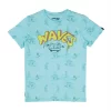 Gini And Jony Boys Blue Conversational Print Cotton T-Shirt Half Sleeves